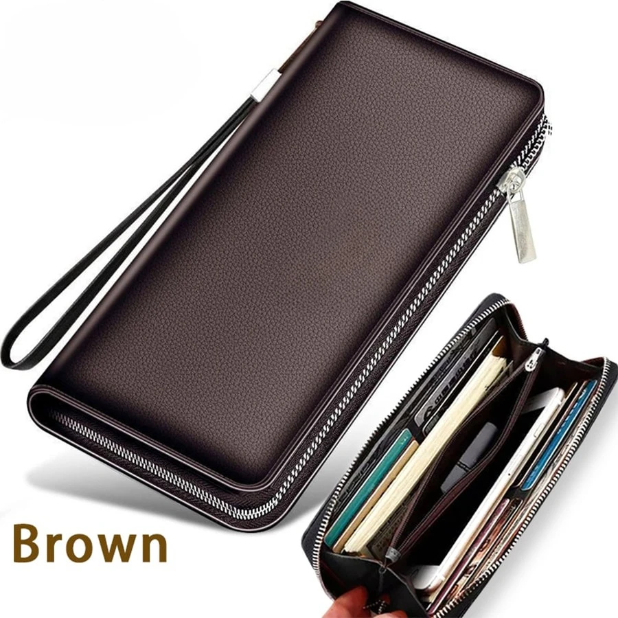 

porseejie Men Wallets Classic Style Card Holder Male Large Capacity Wallets Zipper Coin Pocket Man Vintage Clip Phone Package Gifts For Women Gifts Valentines For Men Wallet Purse Wallet Long Wallet Wristlet Wallet