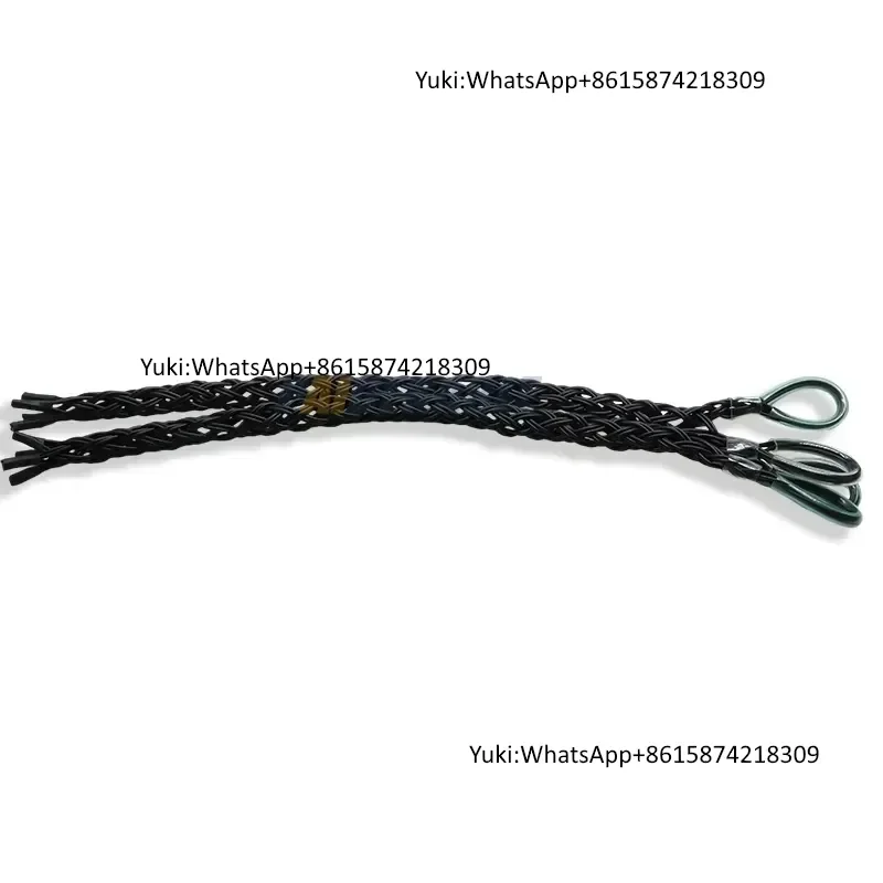 Diameter Optional Double Eye Colorful PVC Cable Pulling Grip Socks Chinese Fingers Aramid Fiber Filled 2800kg Tensile