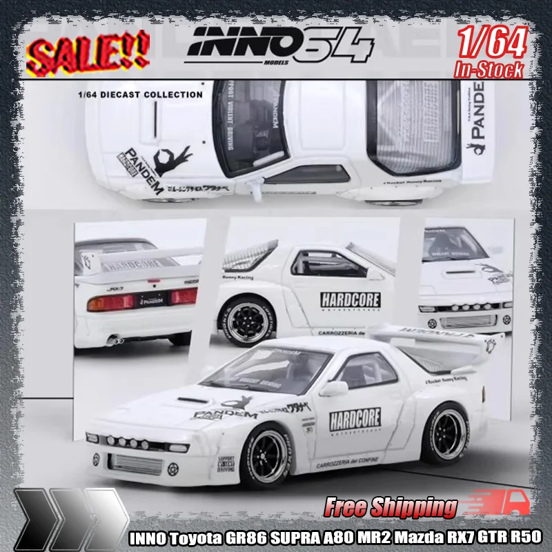 

Новинка в наличии 1:64 Inno Toyota Gr86 Supra A80 Mr2 Mazda Rx7 Gtr R50 Pajero, миниатюрная литая под давлением модель автомобиля из сплава, игрушки на заказ, подарки