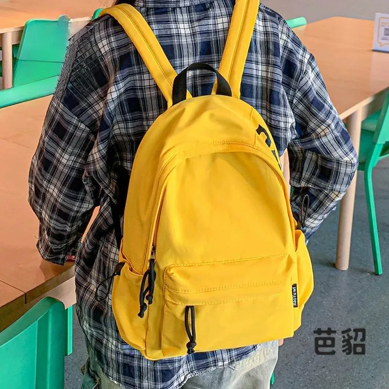Elegant Lightweight Simple Backpack for Girls Junior High School Students Large Capacity Double Shoulder Bag  Style