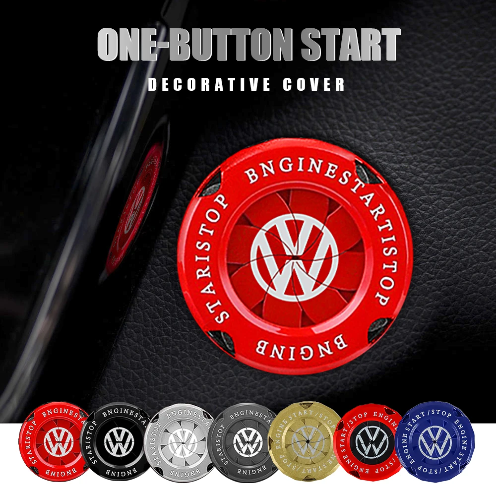 Car Ignition Device One-button Start Cover Decoration Sticker for Volkswagen VW Touran Sharan Jetta TDI R32 Passat Golf Polo GTI