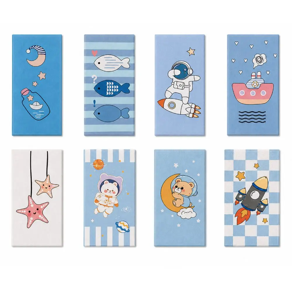 Waterproof Anti Collision Cushion Shockproof XPE Foam Wall Protector Padded Cushioning Cartoon Print Padded Wall Sticker