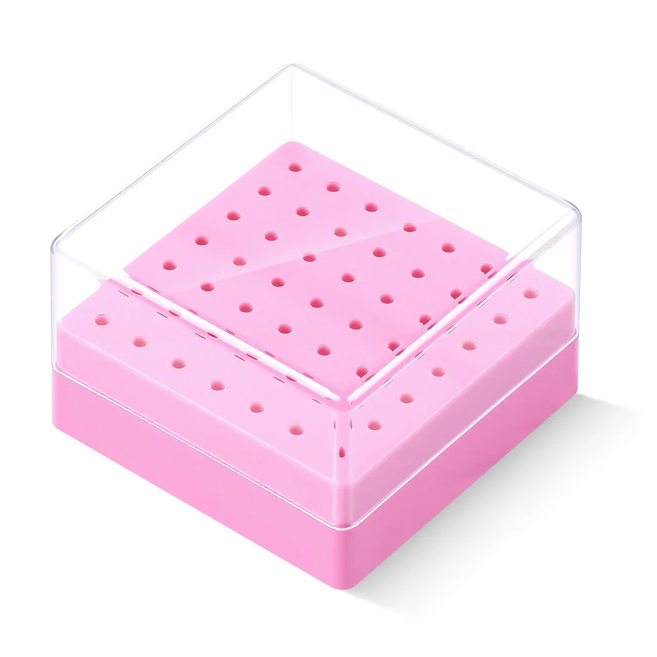 Organizador de cabezales de fresas para uñas con 49 agujeros, soporte para fresas, mango de 2.35mm 5