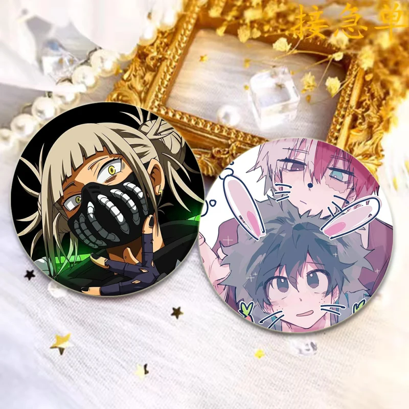 Midoriya Izuku Bakugou Katsuki Anime Badge Todoroki Shoto Ochaco Uraraka Cartoon Brooches My Hero Academia Pins Bag Accessorie