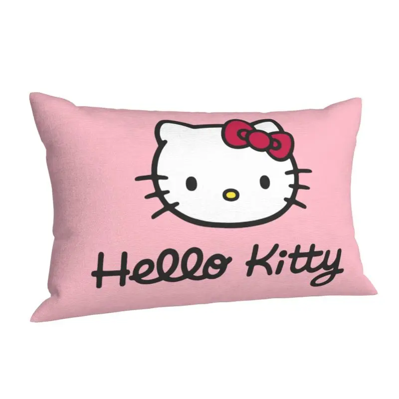 Custom Funny Hello Kitty Cat Pillow Case 75cm x 50cm Cushions Cover Rectangle Pillowcase