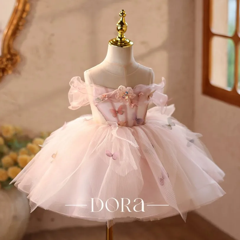 Hochwertiges Kinder-Partykleid für Gastgeberin, Klavierauftritt, Hochzeit, Geburtstag, Kleider für Mädchen A5083 Großhandel – Detail 4