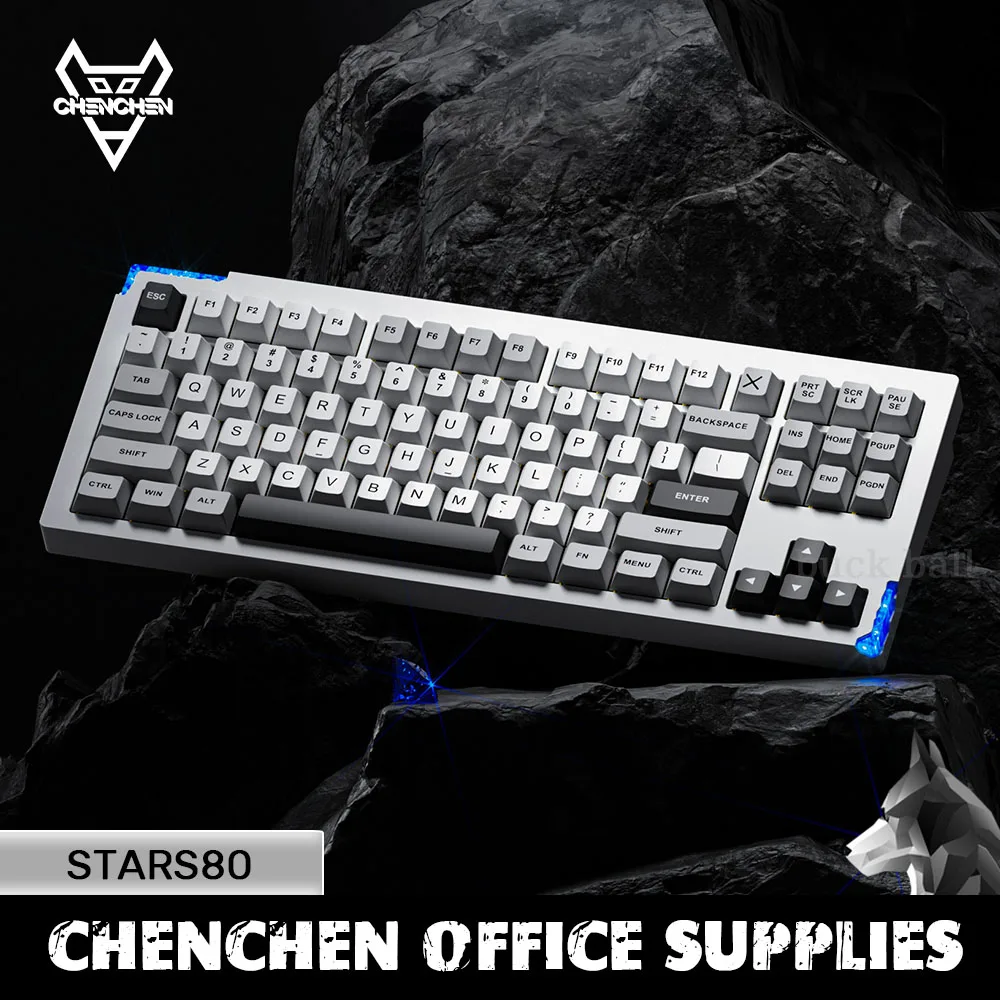 Weikav Stars80 Mechanical Keyboard Kit Aluminum Wireless 3 Mode Rgb Kit Hot-Swap Custom Support Qmk/Via Accessory Keyboards Kit