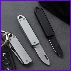 Mini Outdoor Folding Knife Edge High Hardness Camping Self-defense Knife Gift Fruit Knife Open Box Tool Key Pendant