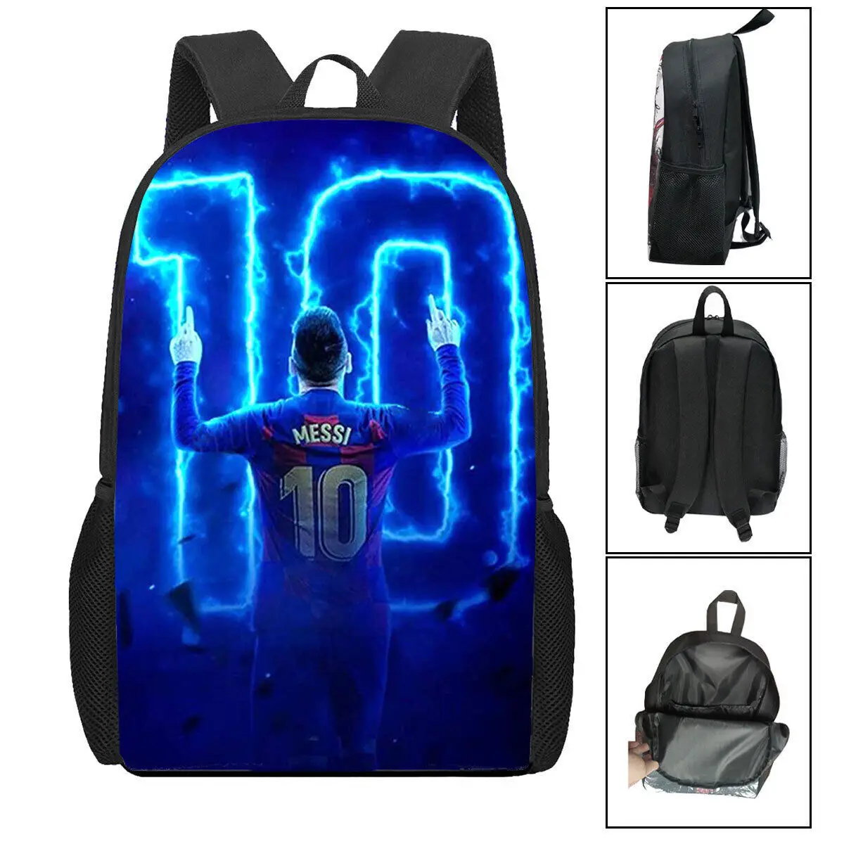 MESSI Backpack Boys Students Back To School Bag Shoulders Bags Travel Rucksack~