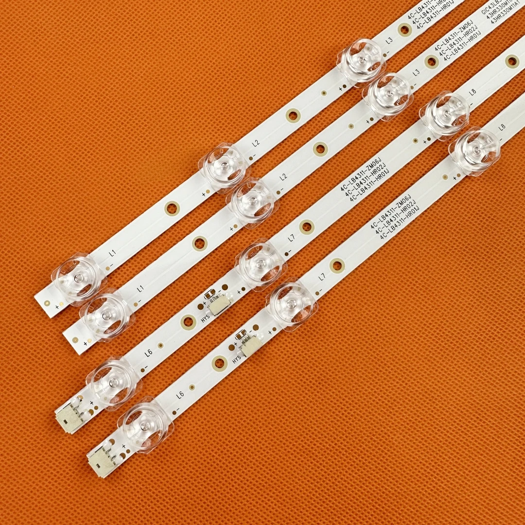 5/10Sets LED backlight bar For TCL 43S6500FS 43S6500 43S423 43S421 43s5300 Thomson 43UD6426 4C-LB4311-HR01J ZM05J