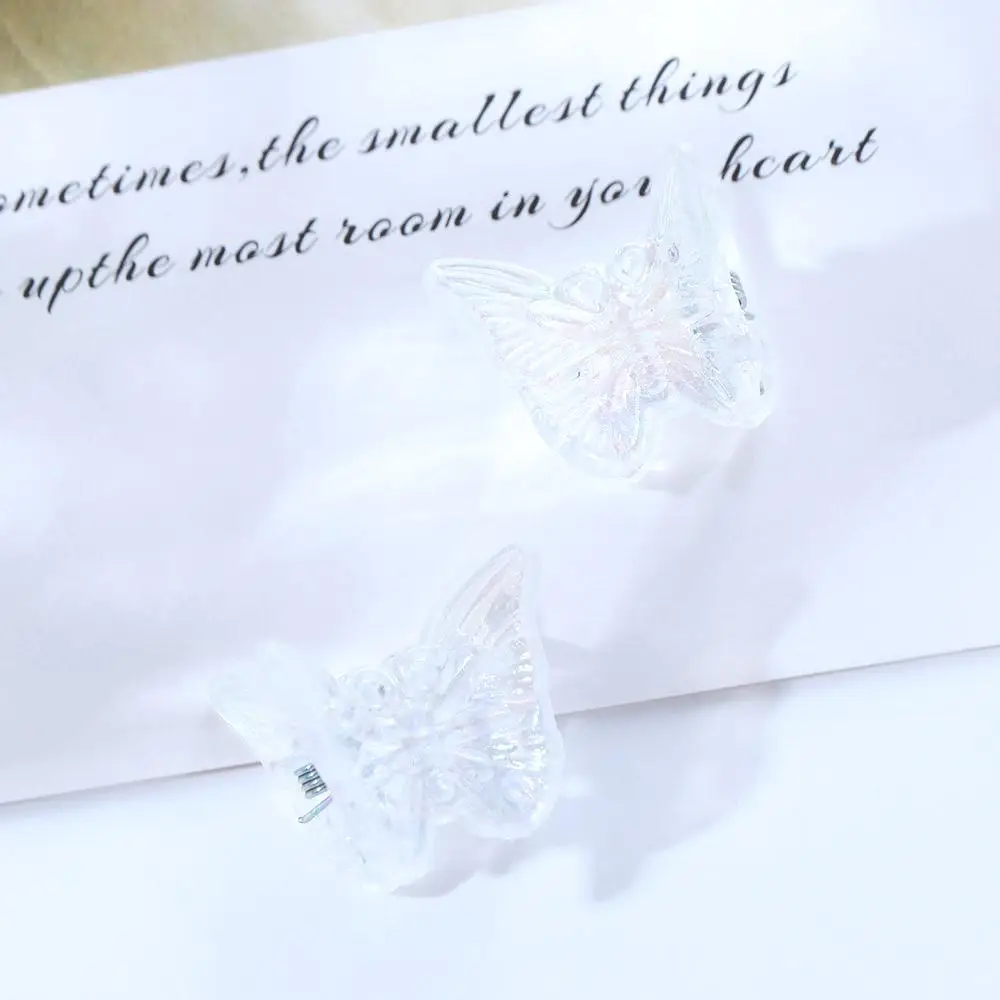 لون الأطفال تصميم الأزياء فراشة صغيرة الجانب كليب مشبك شعر شفاف النساء إكسسوارات الشعر مشبك شعر النمط الكوري #4