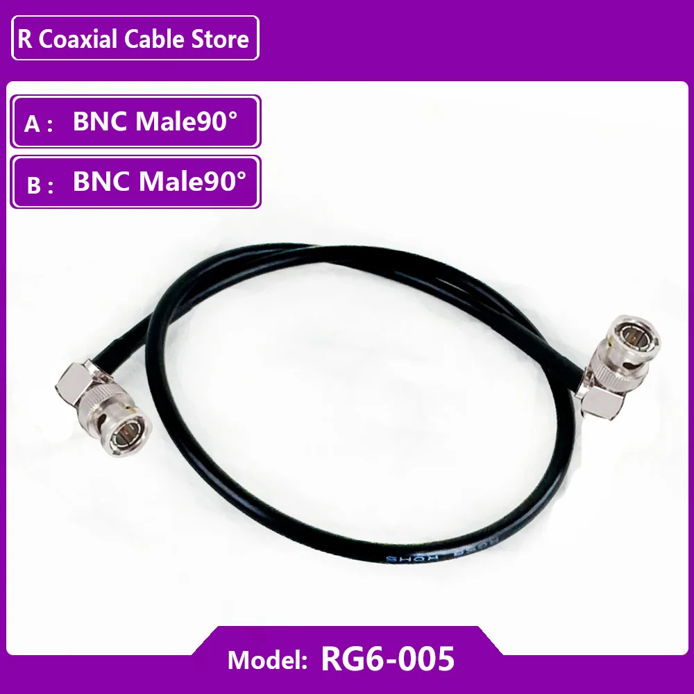 75Ohm BNC Male to BNC Male Straight HD SDI Video RF Coaxial RG6 SYWV Double Shielded Cable SDI Video Transmission HD Cable