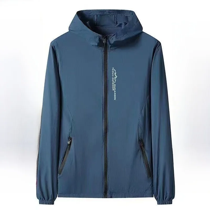 

Ice Silk Men's Casual Lightweight Comfortable Sun Protection Clothing Faionable Anti-Uv Outerwear Breathable Loose Fit