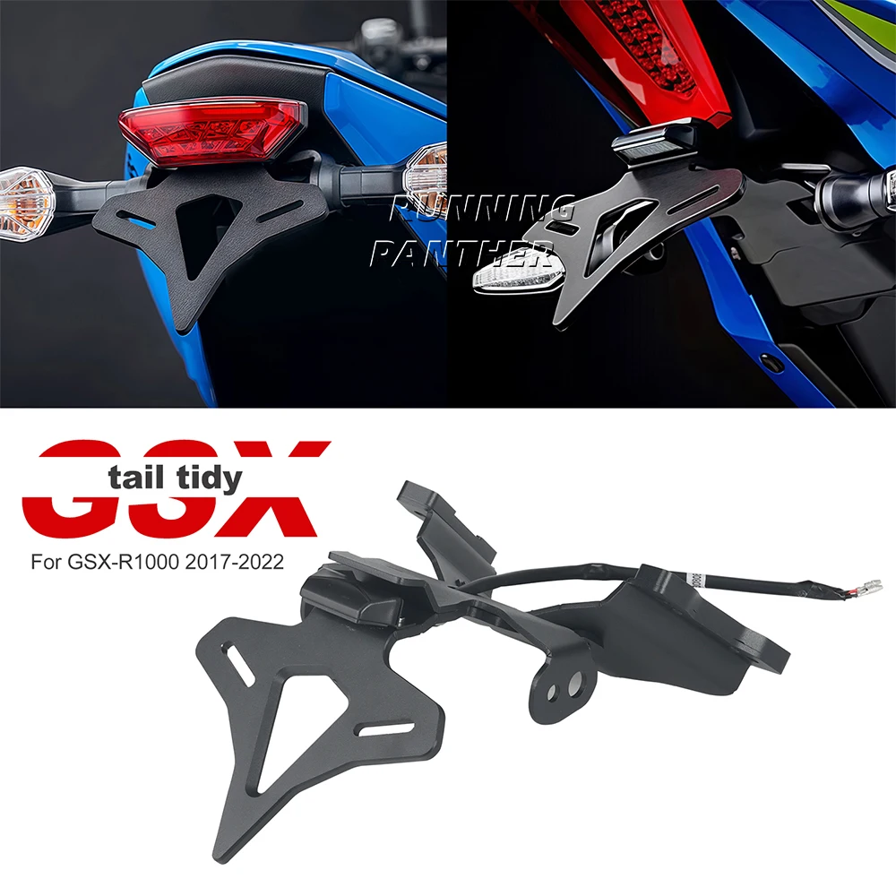 Motorcycle Rear Short Tail Stock License Plate Holder Tailstock Frame Bracket For GSX-R1000 2017-2022