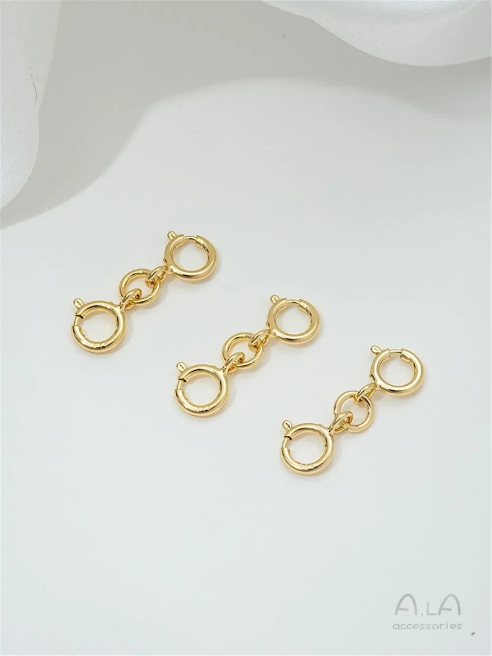 S925 Silver Buckle Double Head Spring Buckle Bracelet Link Universal Buckle Handmade DIY Accessories Jewelry Closing Buckle