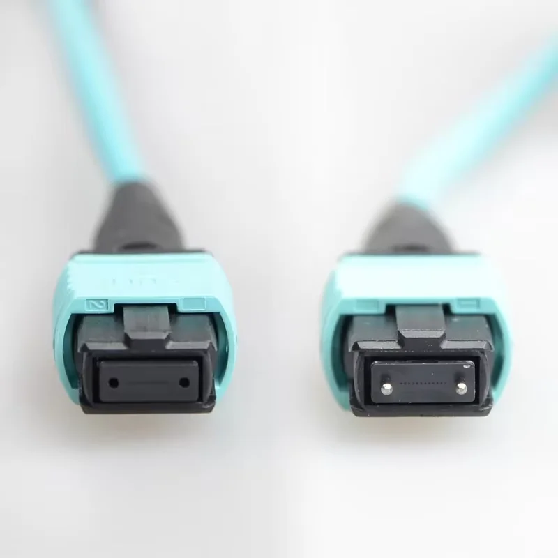 MPO fiber patchcord 12 cores OM4 female male type A 2 3 5 10 15m optic patch lead aqua OM3 MTP 12 strand ftth jumper 12C