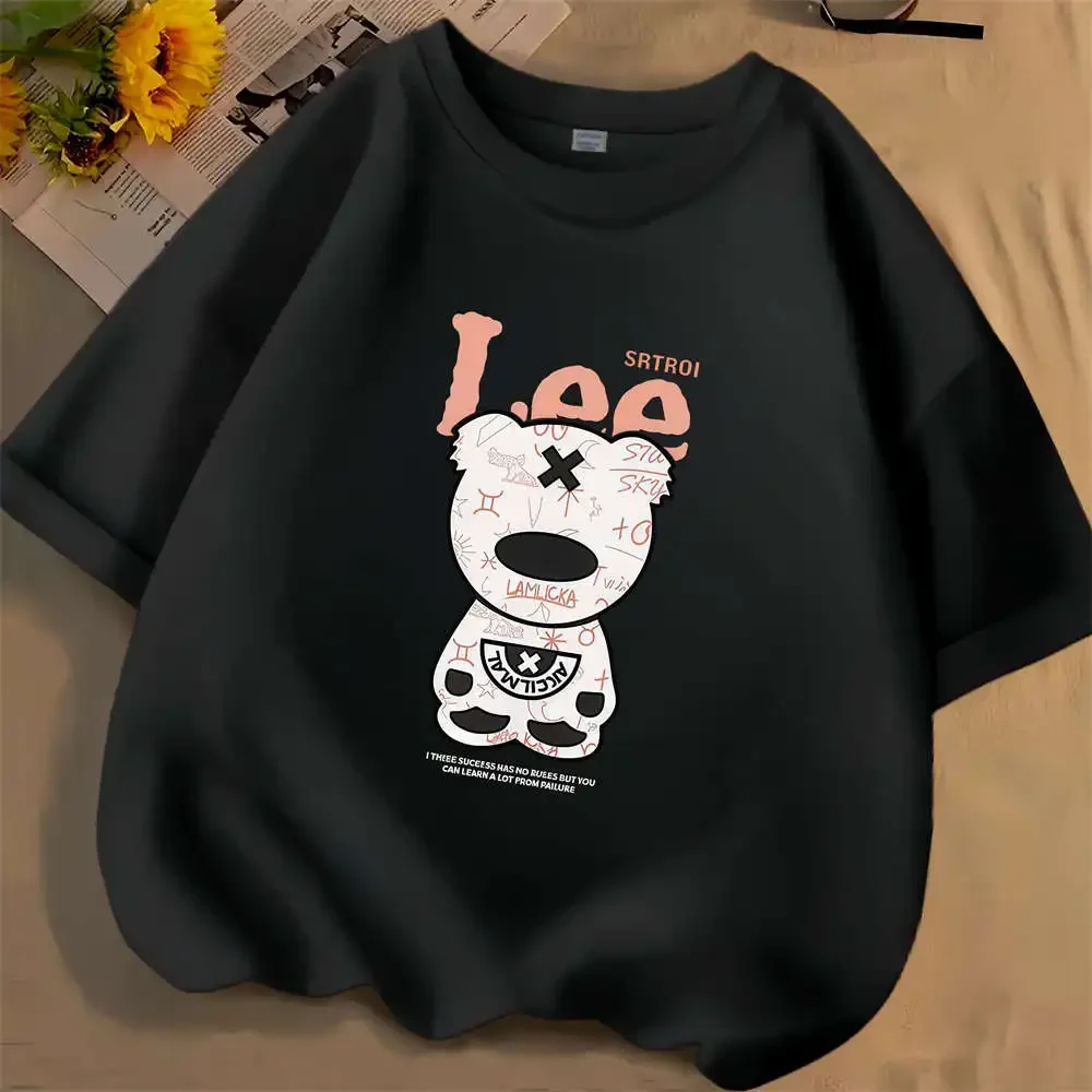 

[2025Summer New] Youth fashion brand printed short-sleeved T-shirt,men and women's same style,loose and all-matching student tee