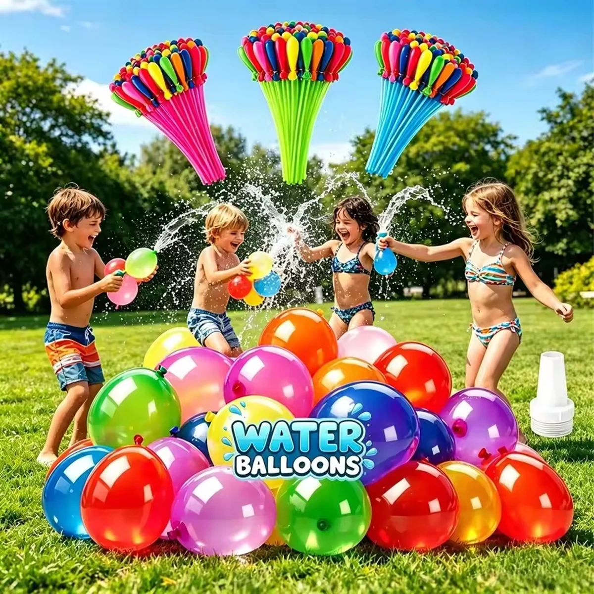 Party Games Bomb - 111/222/333Pcs Balon Air Injeksi Cepat Lucu
