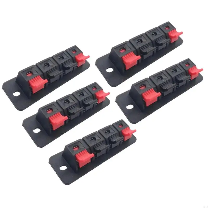 Quick Connection Auditory Terminal Clip 4Pin Spring Loads Connectors for Speaker Systems LED Lamp Testing