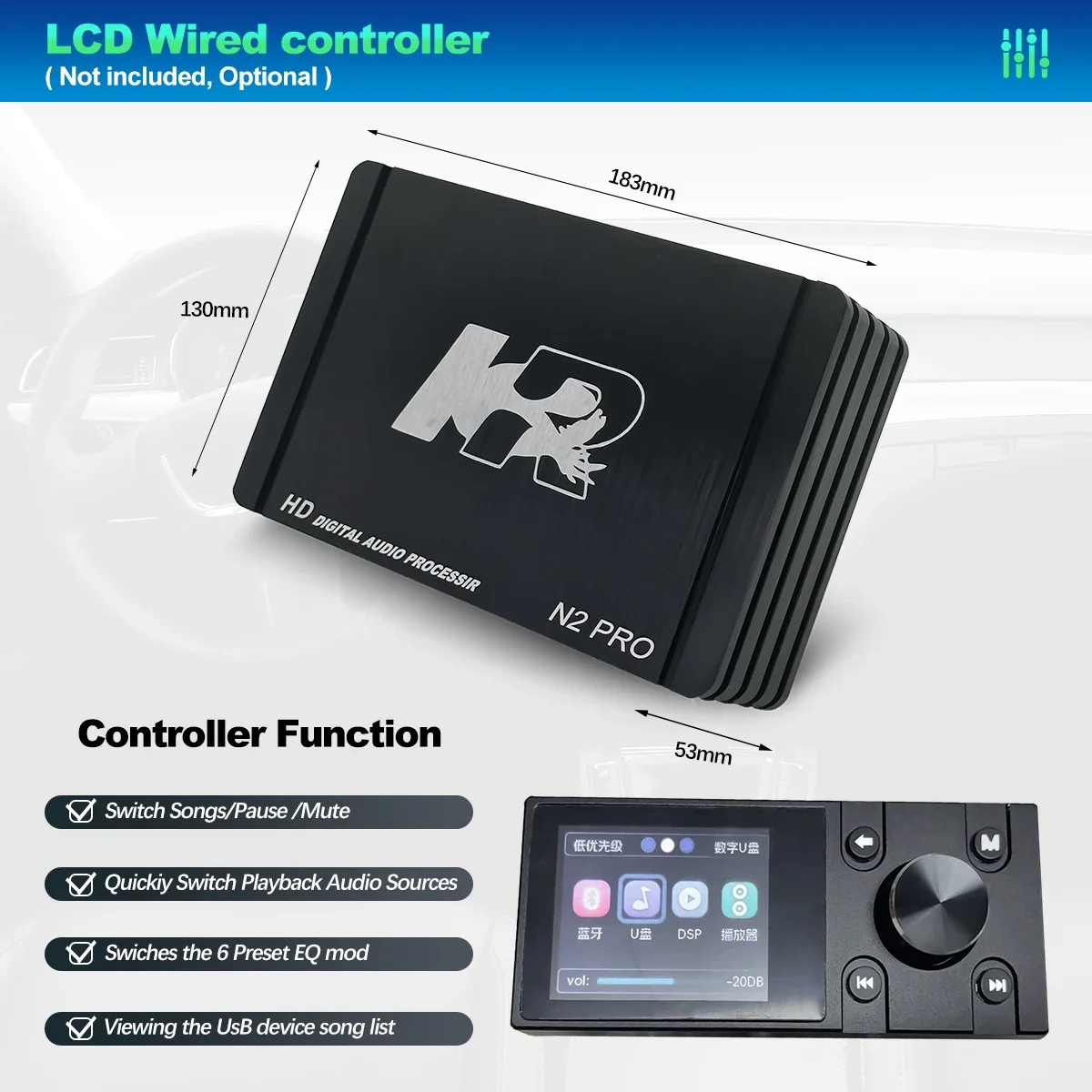 2026 Car Amplifiers 4 Channel Dsp Audio Processor Car Audio Amplifier 4 Channel High Level Input Car Audio