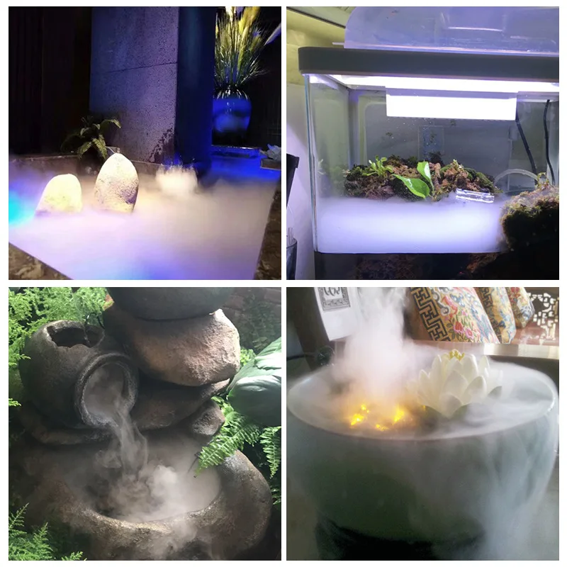 เครื่องเพิ่มความชื้นใน DC24V ปรับปริมาณหมอกอัลตร้าโซนิคเครื่องพ่นละอองหินบอนไซเครื่องพ่นภูมิทัศน์รวมถึงหม้อแปลง220V