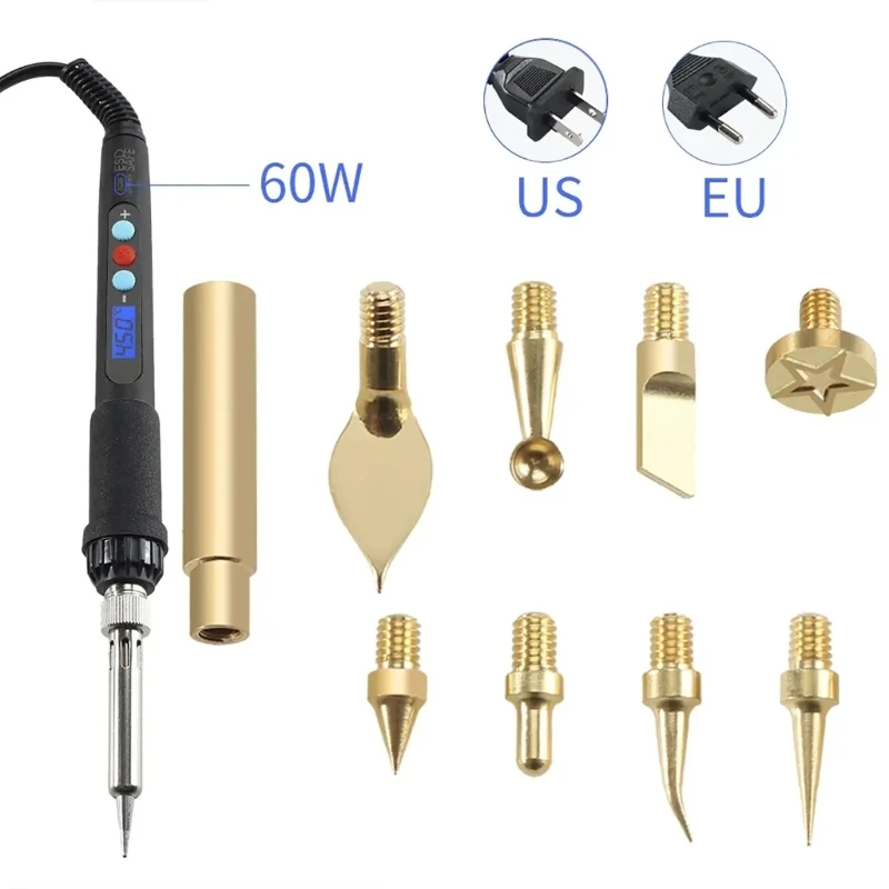 Heat Insertion Tool for Voron 2.4/MK4 Brass Hot Melt Inset Iron Tip Heat Insertion Nuts Set 3D Printing Accessories 896C