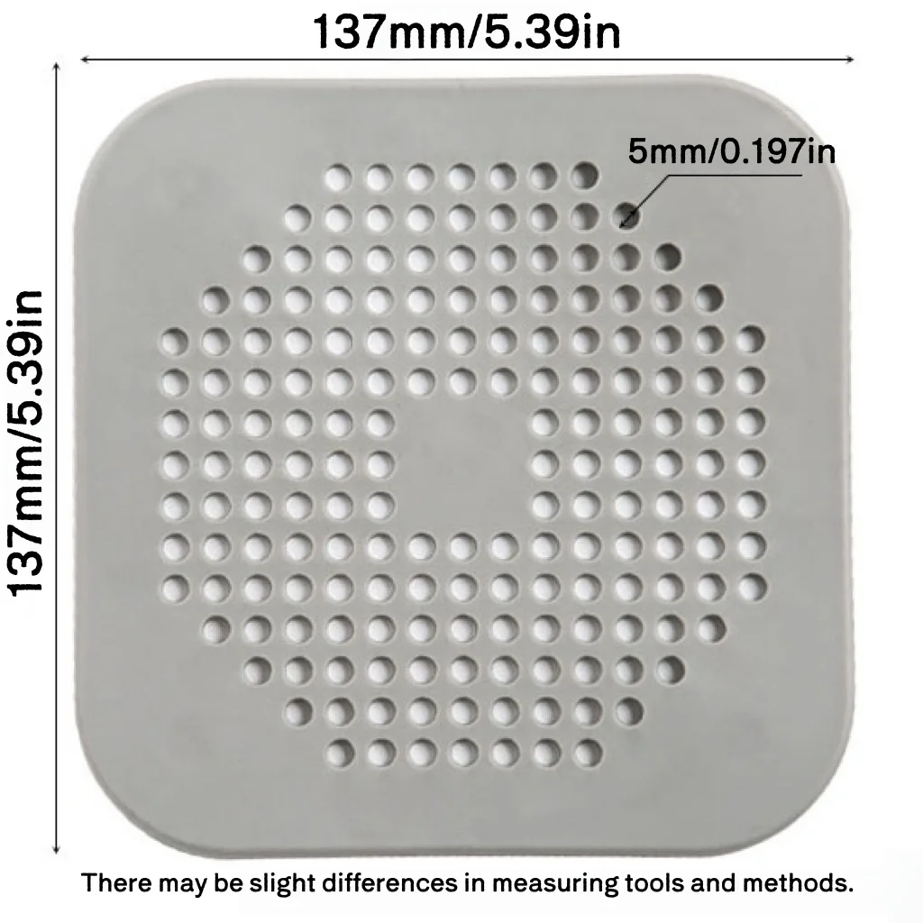 1/3pcs Square Silicone Absorbent Drain For Drains, Kitchens, Bathrooms And Showers To Prevent Sinks From Clogging The Drain ﻿