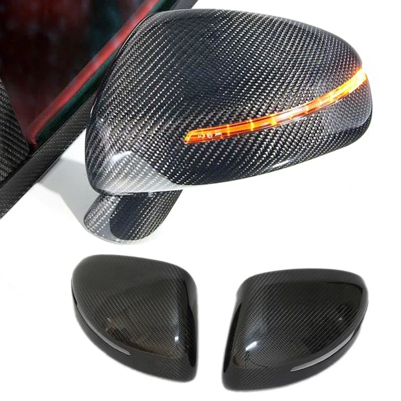 

2Pcs/Set Side Mirror Caps Shell Add on Style Real Carbon Fiber Car Rearview Mirror Covers For 2007-2014 Audi TT