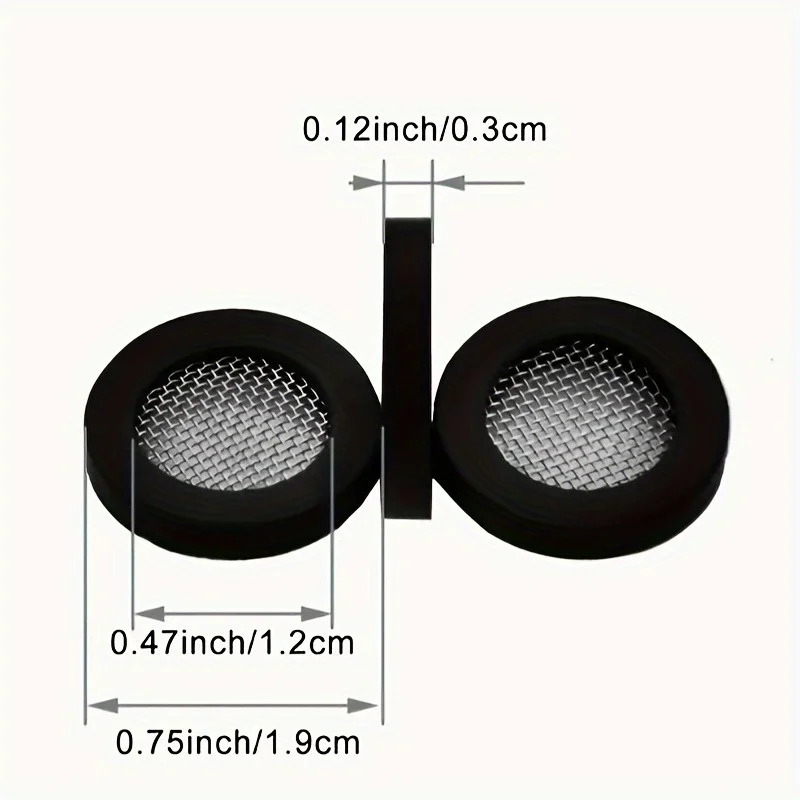 Set of 20 Plastic Faucet Filter Washers with Stainless Steel Mesh - Easy To Install, No Need for Electric Shower Head Washers image 3