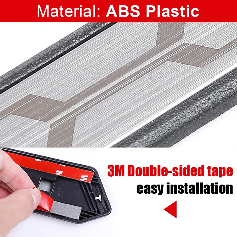 ABS Car Door Sill Protector Plate Anti Scratch Trim Stickers For Toyota RAV4 2019-2021 2022 2023 RAV 4 XA50 Hybrid Accessories