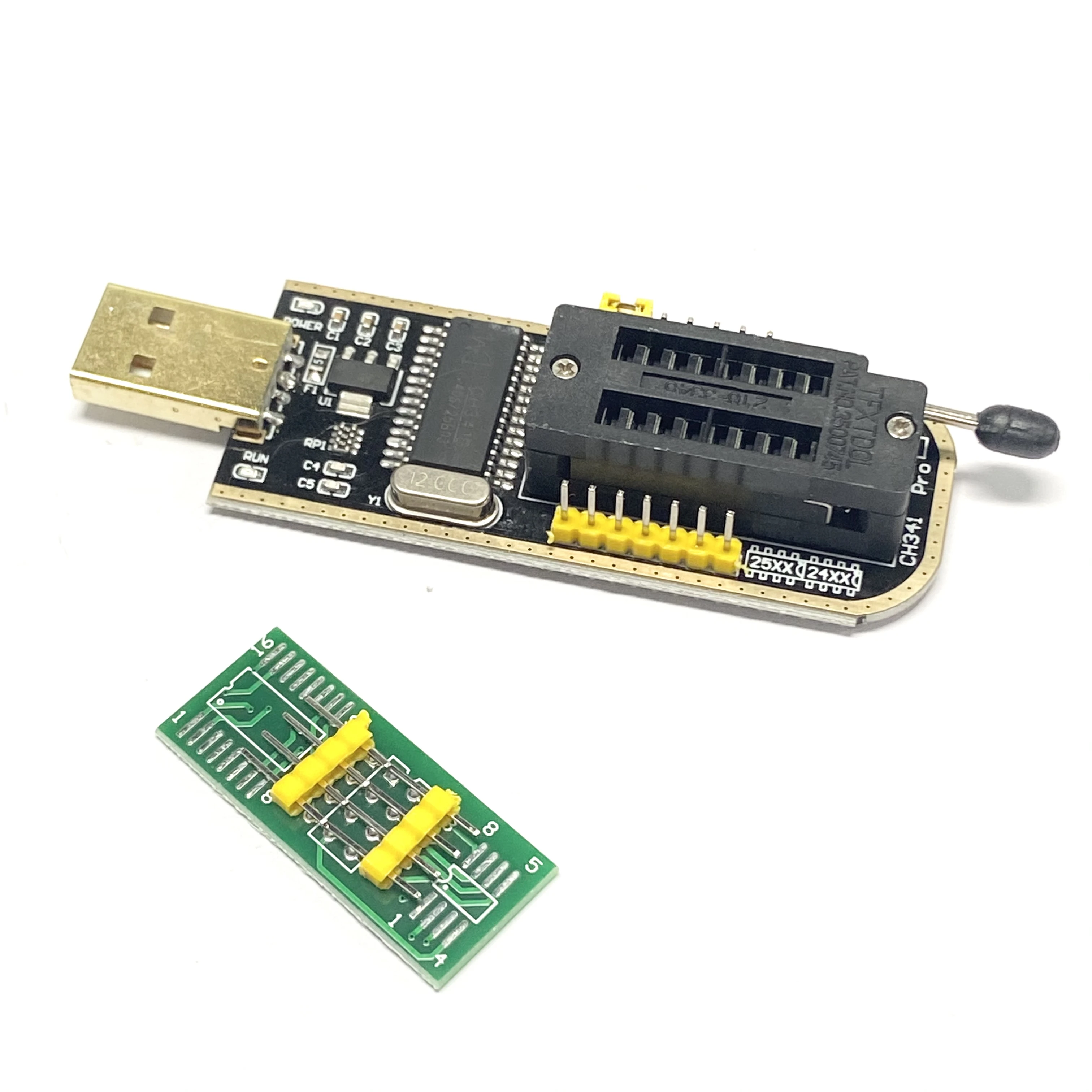 CH341A CH341 24 25 Series EEPROM Flash BIOS USB Programmer Module SOIC8 SOP8 Test Clip For EEPROM 93CXX / 25CXX / 24CXX