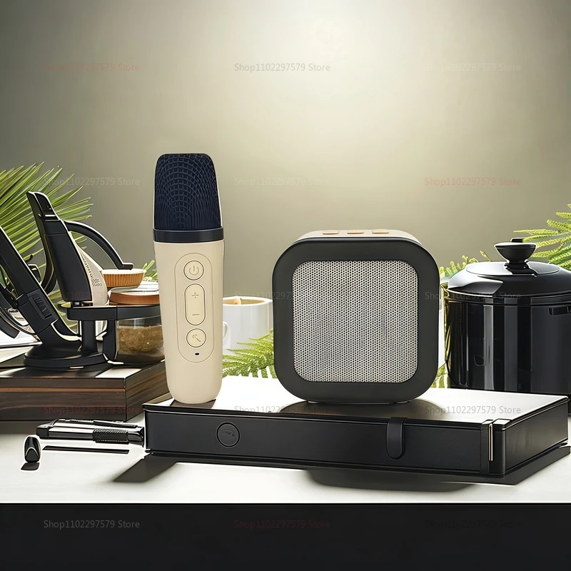 K12 مكبر صوت بلوتوث محمول آلة الكاريوكي اللاسلكية مع ميكروفون للأطفال الصوت المنزلي الكبار الأسرة الغناء والحفلات #4