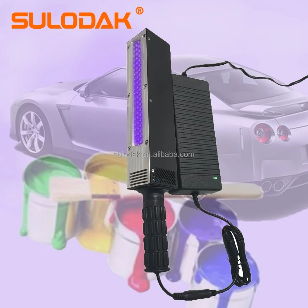 Portable Handheld  LED Curing Lamp 365-405NM 200W Aluminum Alloy For Car Paint Flaw Detection Spraying Home Office Use