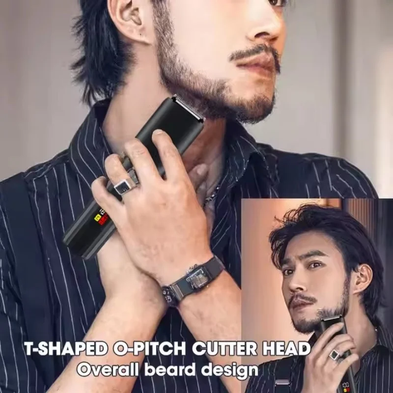 2025 suttik profissional ipx7 à prova dwaterproof água aparador de cabelo conjunto máquina de corte de cabelo masculino recarregável sem fio 0.5-20mm aparador de barba