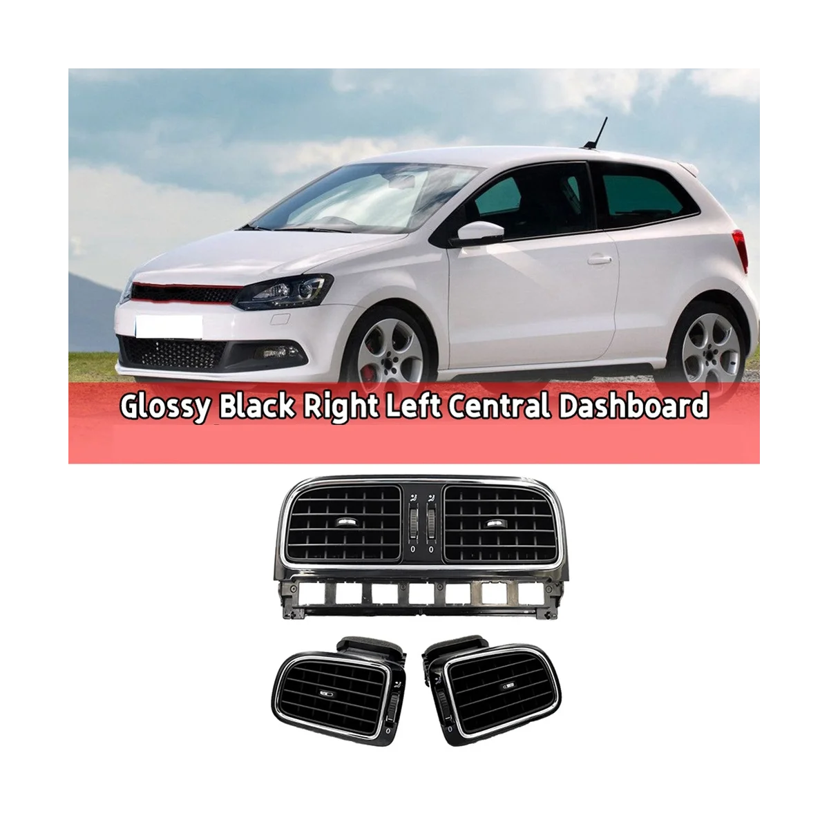 6RD819704 B A/C Air Outlet Vent Grill Cover for VW Polo 2011-2018 6RD 819 704