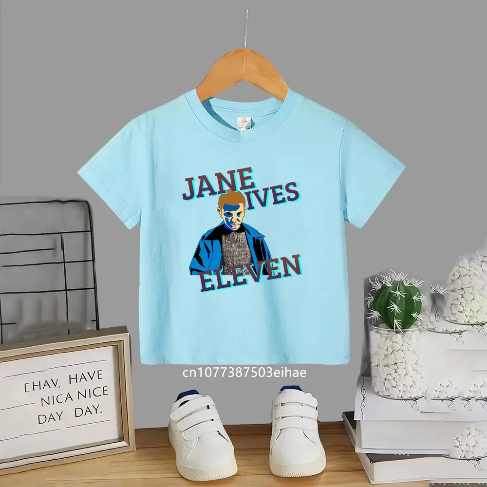 

Trendsetting Stranger Things Prints for Summer Cheap Yet Chic O-neck Tees for Boys and Girls Soft Fashionable for Kids