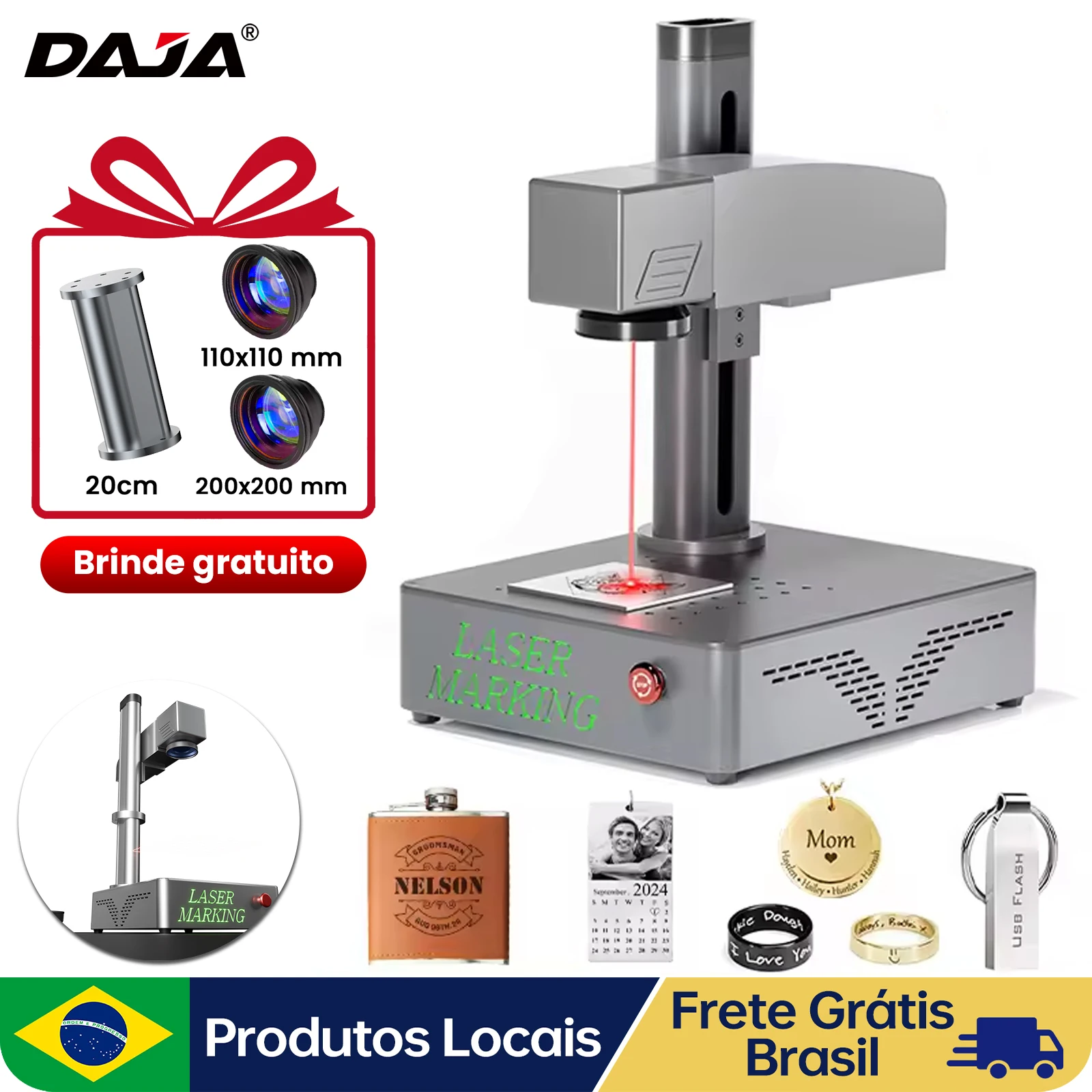 Daja s4 Máquina de Marcação a Laser de Fibra de Alta Potência Corte Metal Jóias - imagem 1