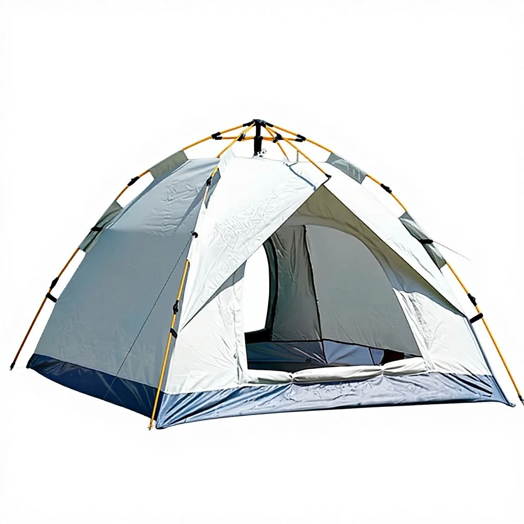 Multi-person Portable Outdoor Camping Tent, Made of Oxford Fabric and Glass Fiber, with Rainproof and Sunproof Functions