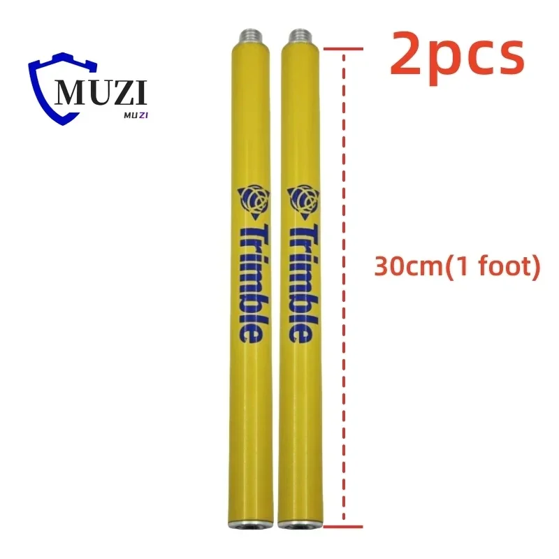 2PCS 30cm 1 Foot Surveying Extension Pole Prism Antenna Extend Section For Trimble R12i R12 R10 R9snR8s R2 GPS 5/8 x 11 thread