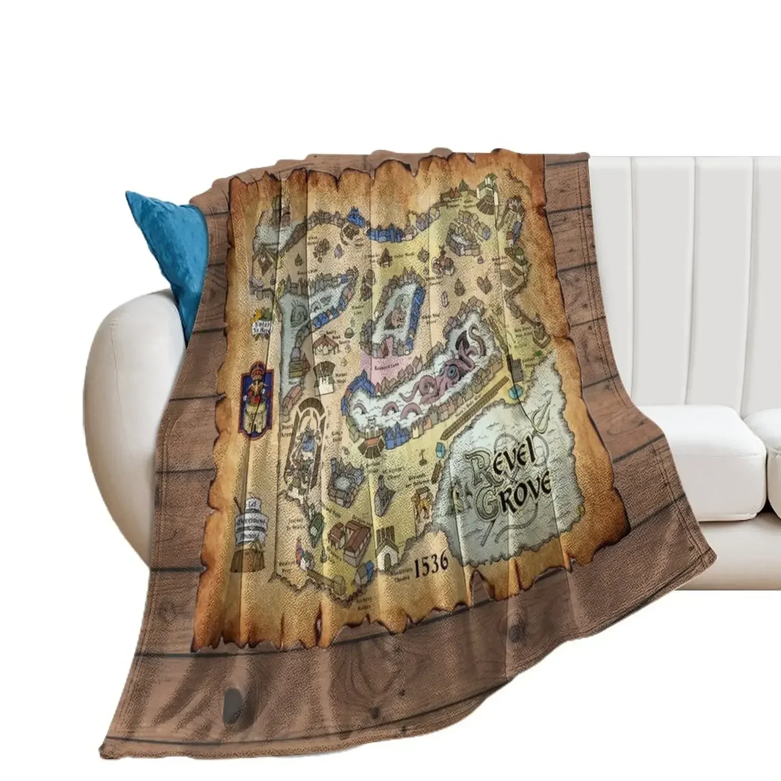 Map of Revel Grove - 1536 Pt II Covers Throw Blanket Hairys Hairy Blankets