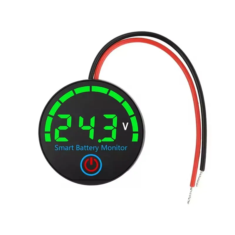 2X LED Battery Level Indicator Digital Voltmeter 12V/24V/36V/48V Charge Tester Lithium Battery Capacity Board Green