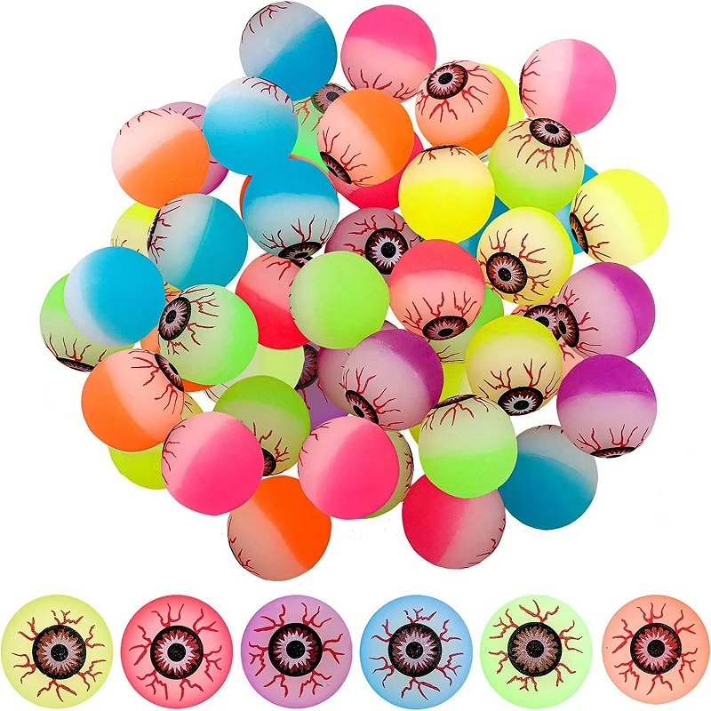 

12pcs Funny Bouncing Balls Halloween Eyeball Plastic Eyes Toy DIY Craft for Trick or Treat or Halloween Favors Game Rewards