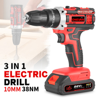 ONEVAN 10mm Cordless Electric Drill Driver Rechargeable Impact Hammer Drill Car Repair Screwdriver Tools For 21V 18V Battery