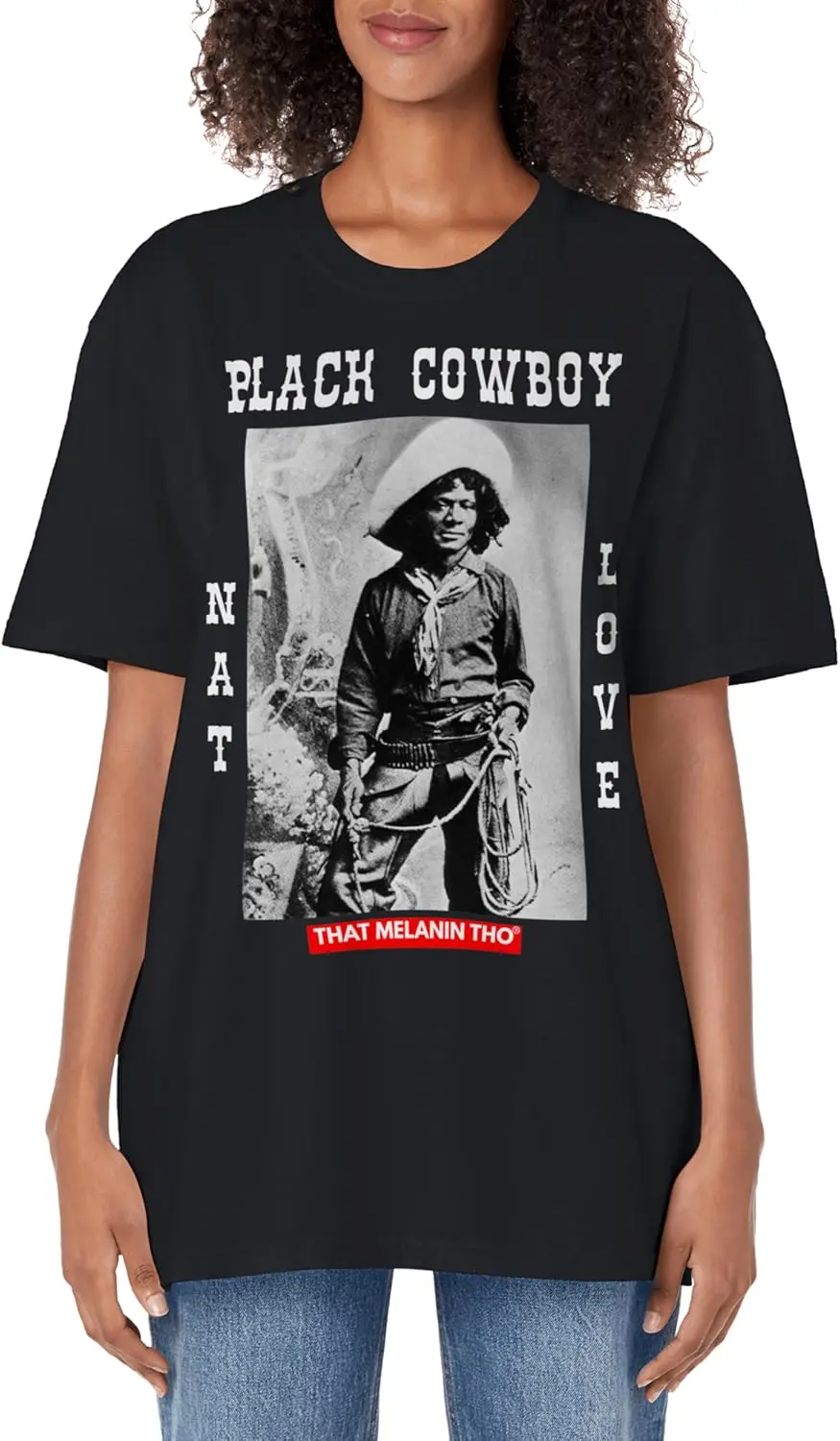 Black Cowboy Nat Love African American Cowboys Black History Adult Oversized Vintage T-Shirt