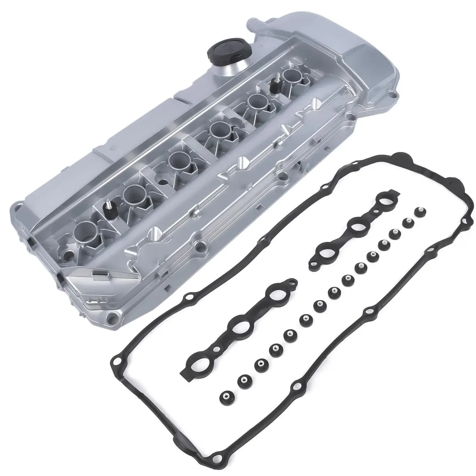 Auto Parts Aluminum M54 Engine Valve Cover With Gasket For BMW 325i E46 520i 525i 530i E39 E60 730i E66 X3 X5 OEM 11127512839