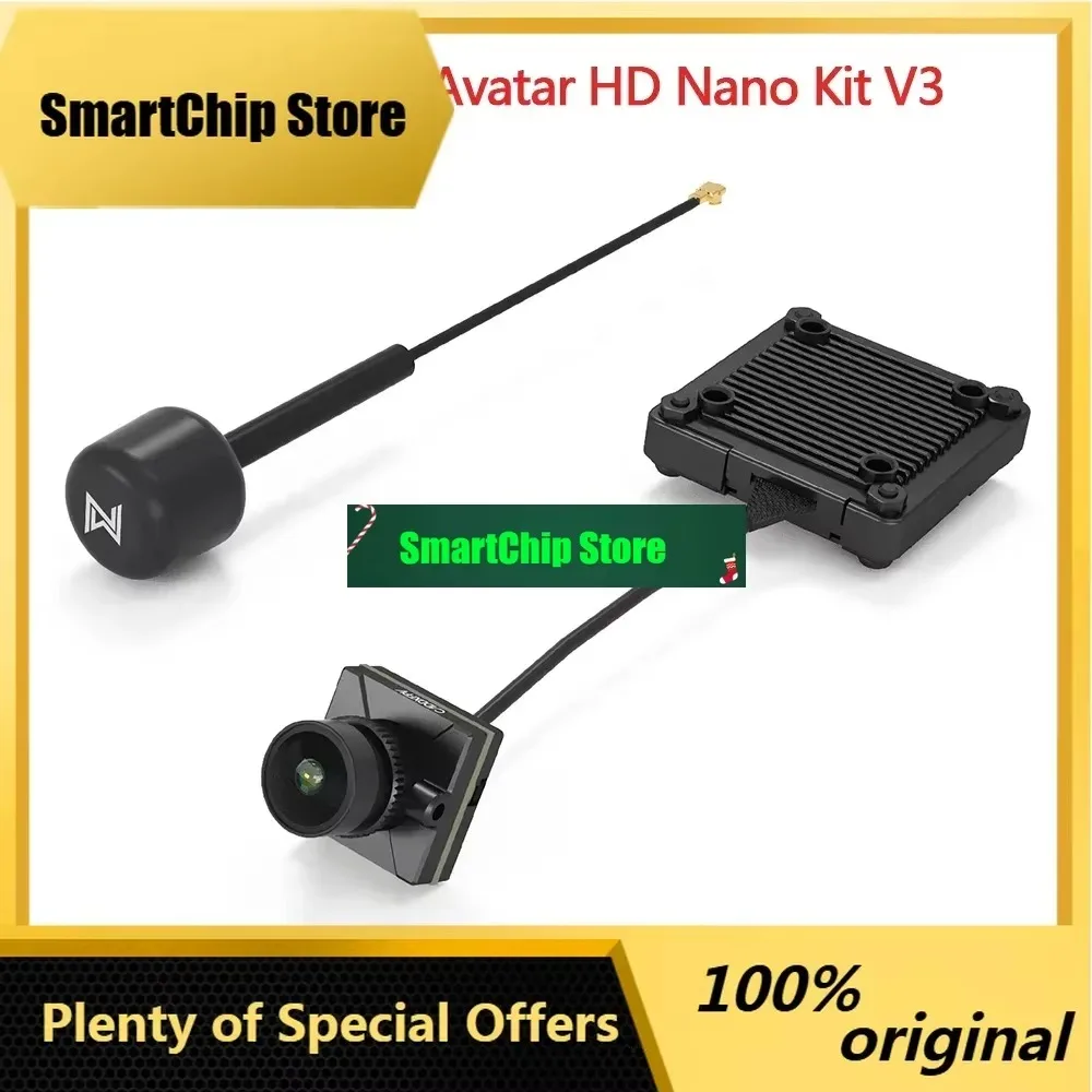 SmCpCaddx Walksnail Avatar HD Nano Kit V3 (9cm/ 14cm Cable) 1080P/60fps 4:3 Native Sensor 32G Memory 500mW