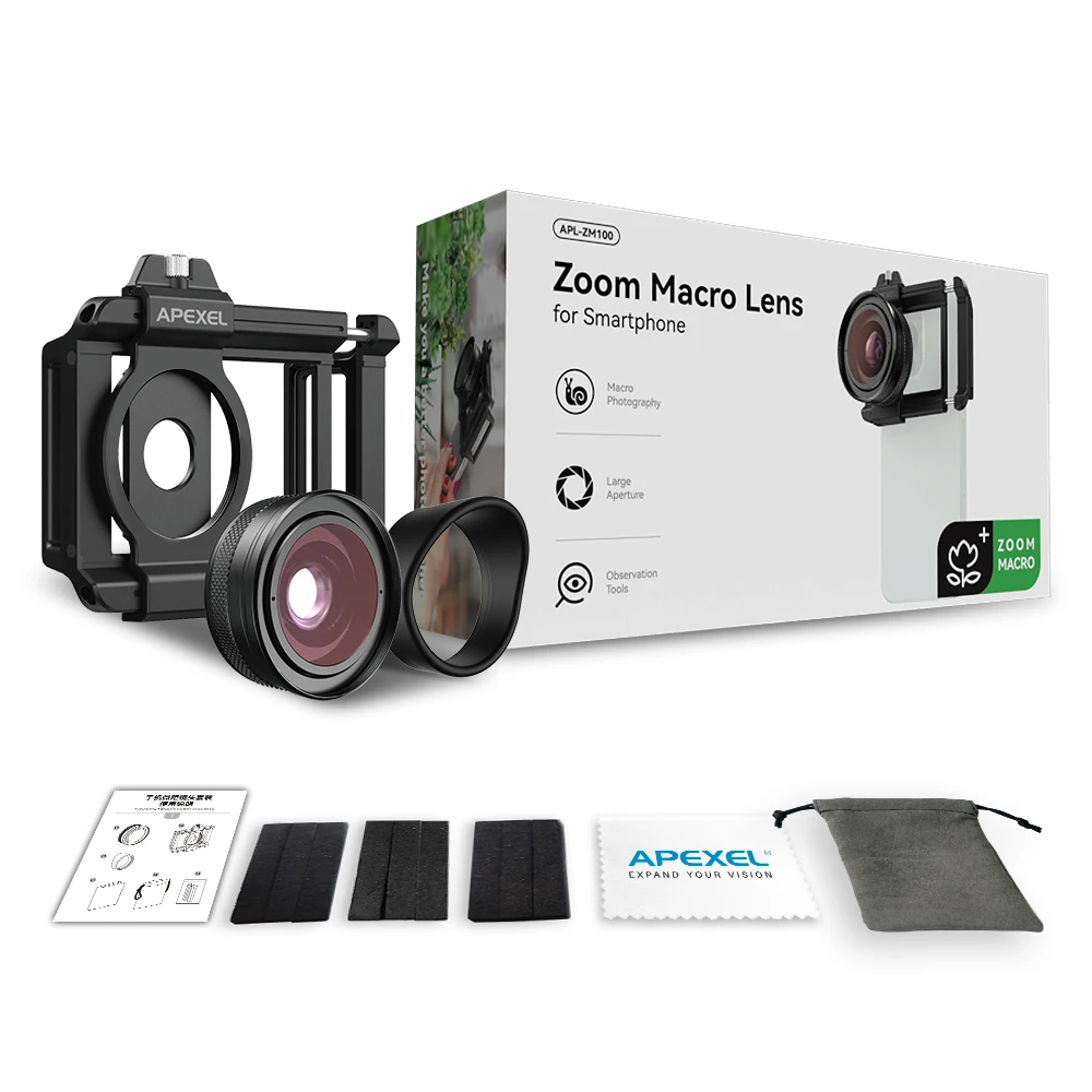 APEXEL New HD 10-20X Zoom Macro Lens Mini Portable Micro Phone Camera Lenses for iPhone 17/pro Max Android All Smartphones
