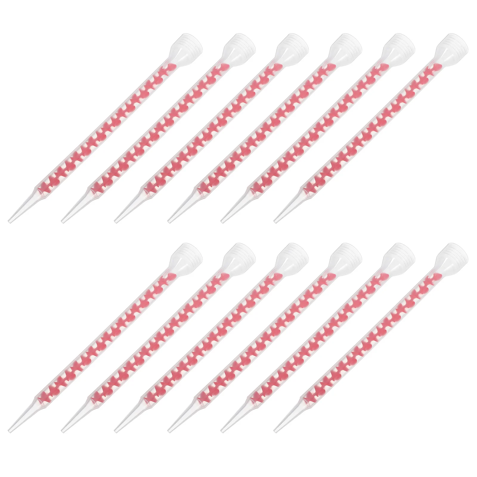 

12Pcs Static Mixer Nozzle for Caulking and Sealing Long Spiral Design Reusable Plastic Mixing Tube for DIY Home Improvement