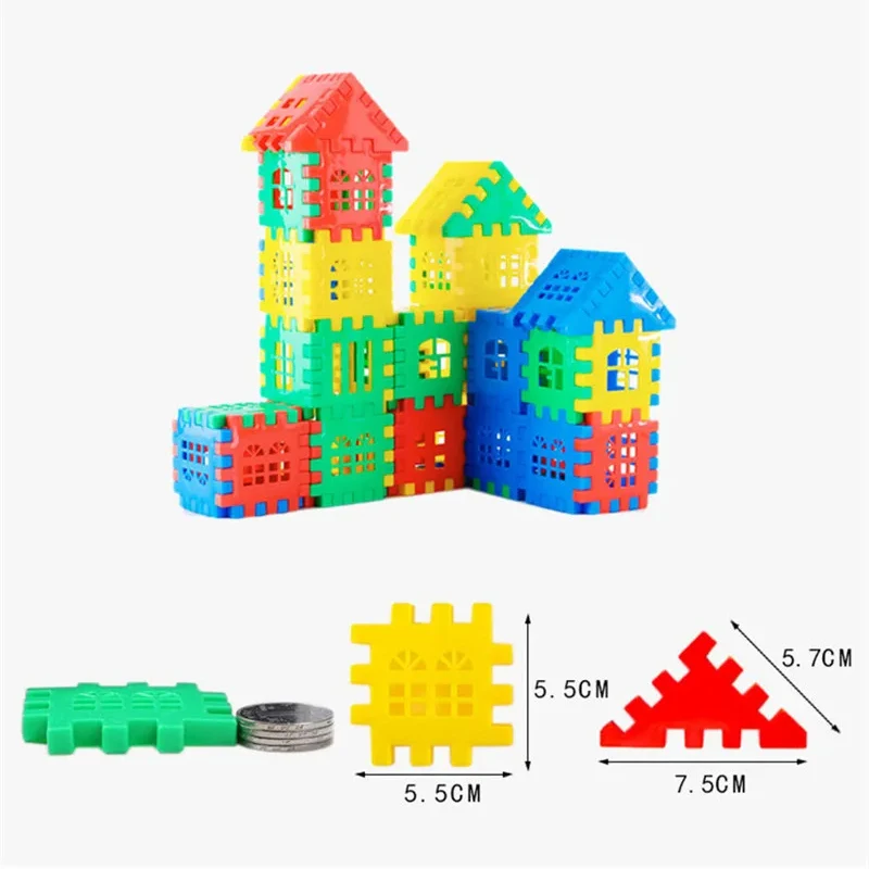 Building Block Children Plastic Toys Rod Snowflake Houses Assembled Early Education Puzzle Learning Toy Kids Festival Gifts TMZ