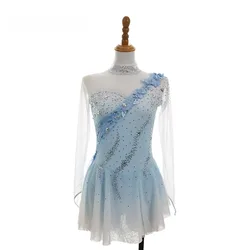 customized flower skating performance costume ice skating dress figure skating special kid adult womens dress gymnastics leotard